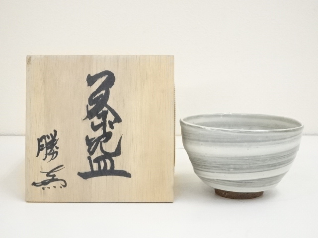 JAPANESE TEA CEREMONY / CHAWAN(TEA BOWL) / BRUSH MARKS / ARTISAN WORK